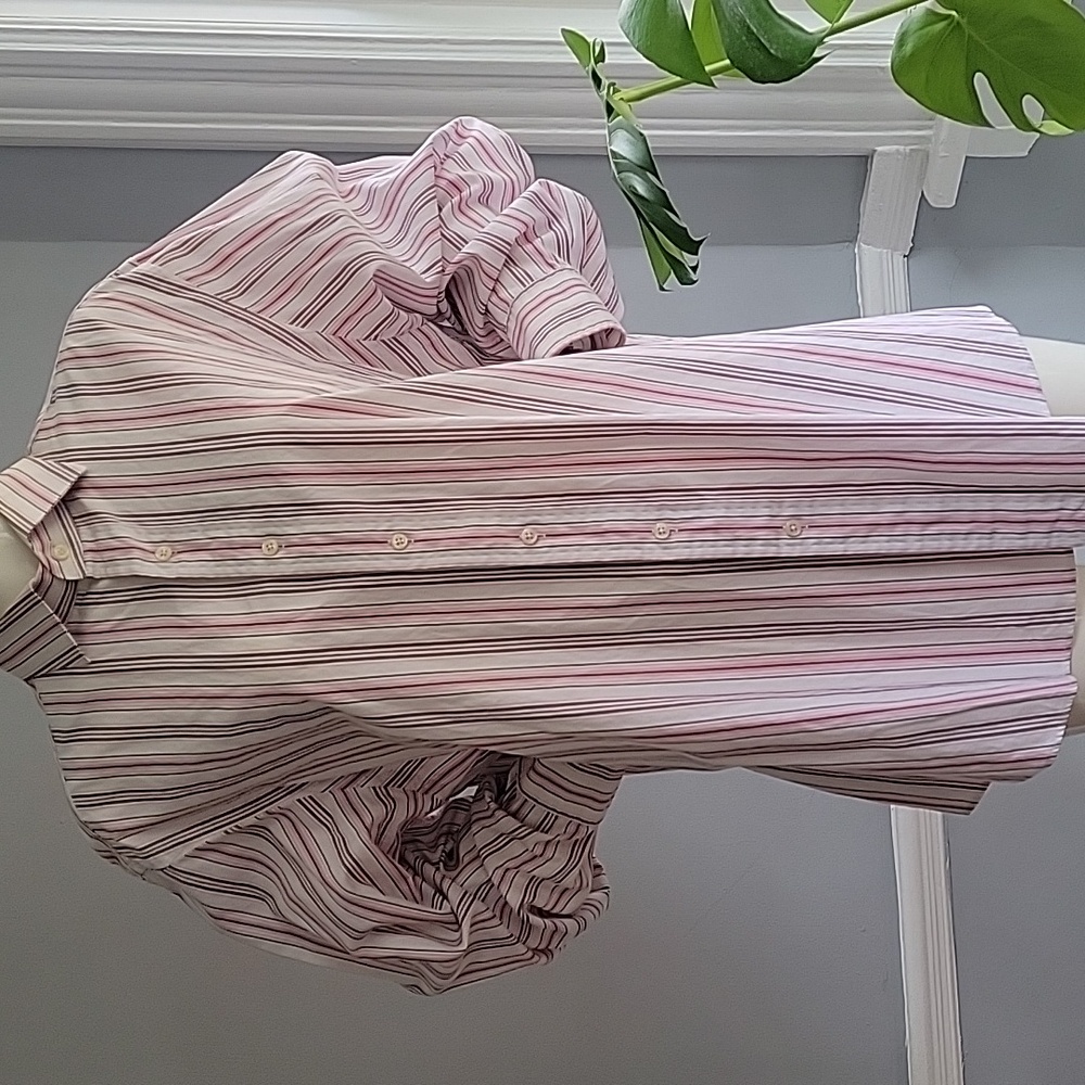 Ralph Lauren Pink & White Striped Casual Shirt